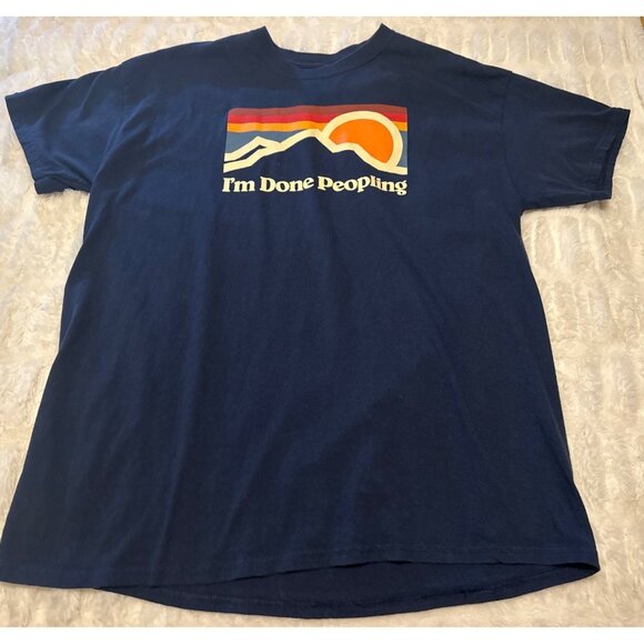 DOM It's About The Art I'm Done Peopling T-Shirt 100% Cotton Adult Size XL - Picture 3 of 13